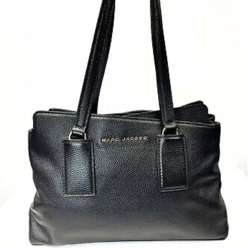 Marc Jacobs Black Leather Tote Bag